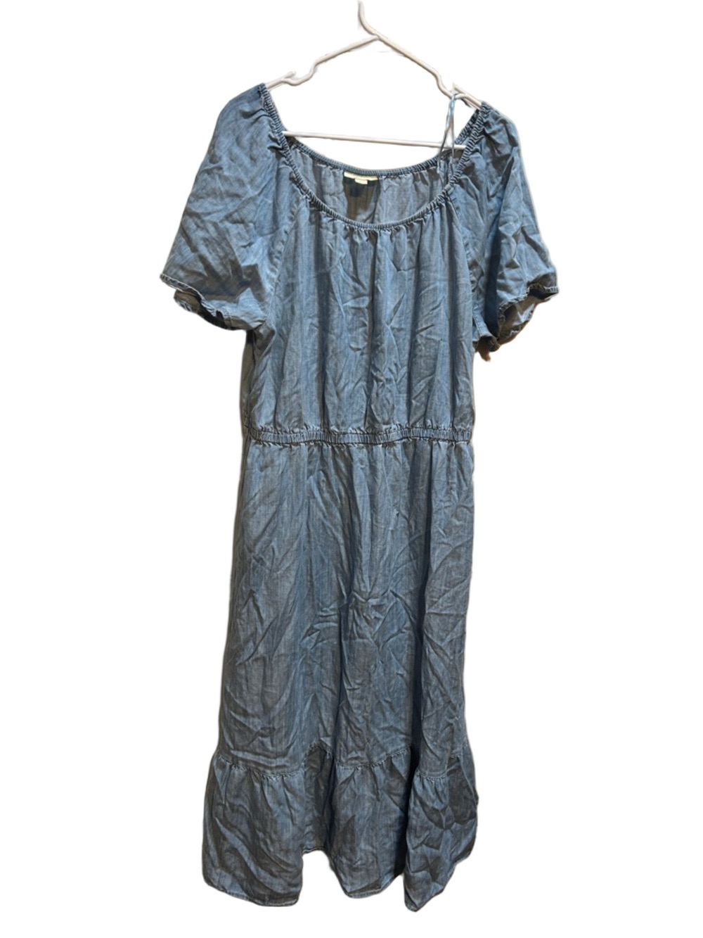 🐕‍🦺Style & Co Light Blue Casual Chambray Midi Dress size XL GUC